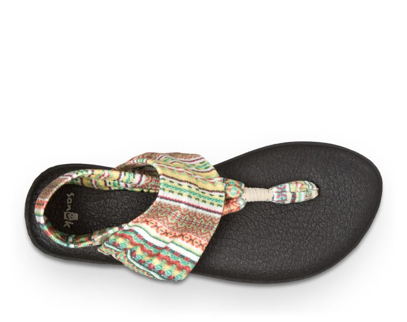 Sanuk Yoga Sling 2 Prints Women's Flip Flops Orange | Canada 30OKI